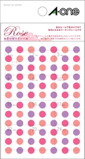 手帳用シール Rose カラーマークシール 6mmφ 84面
