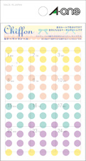 手帳用シール Chiffon カラーマークシール 6mmφ 84面