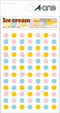 手帳用シール Ice cream カラーマークシール 6mmφ 84面