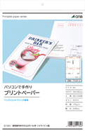 マルチカード インクジェットプリンタ専用紙 白無地 A4判 4面 官製はがきサイズ 1/4サイズ<余白付>