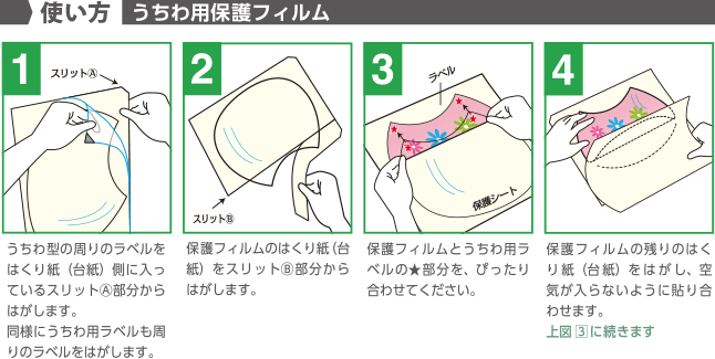 作り方 うちわ用保護フィルム