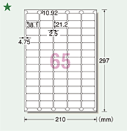 65 38.1mm×21.2mm